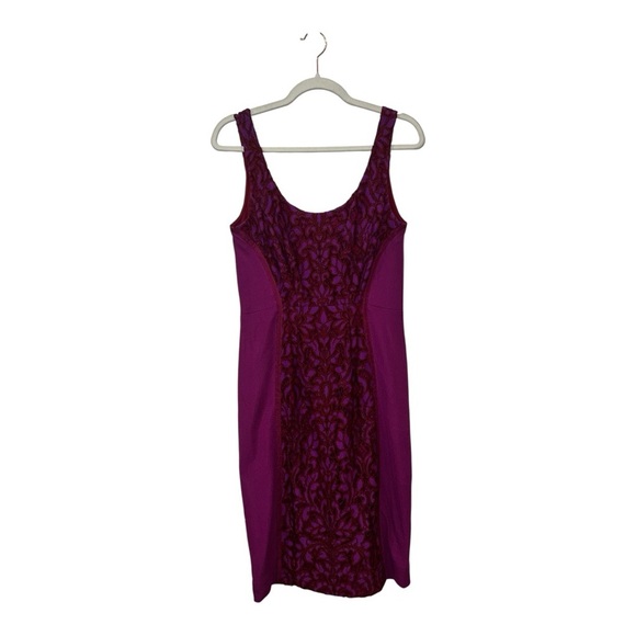 Diane Von Furstenberg Geovana Lace Purple Amethyst/Red Onyx Dress size 8 EUC - Picture 3 of 14